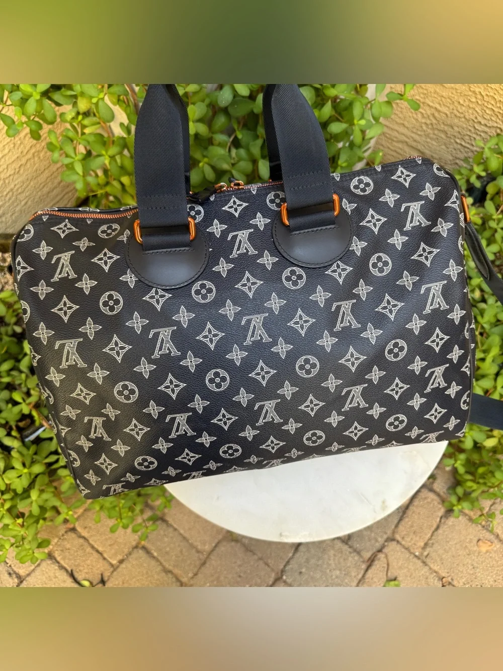 Louis Vuitton Monogram Ink Upside Down Speedy Bandouliere 40